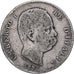 Włochy, Umberto I, Lira, 1887, Milan, Srebro, VF(20-25), KM:24.2