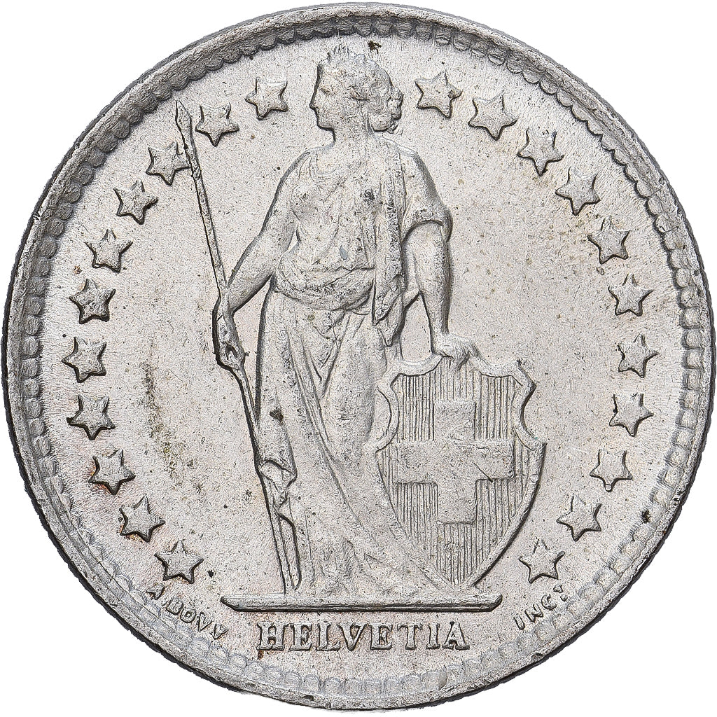 Svizzera, 1/2 Franc, 1959, Bern, Argento, BB+, KM:23