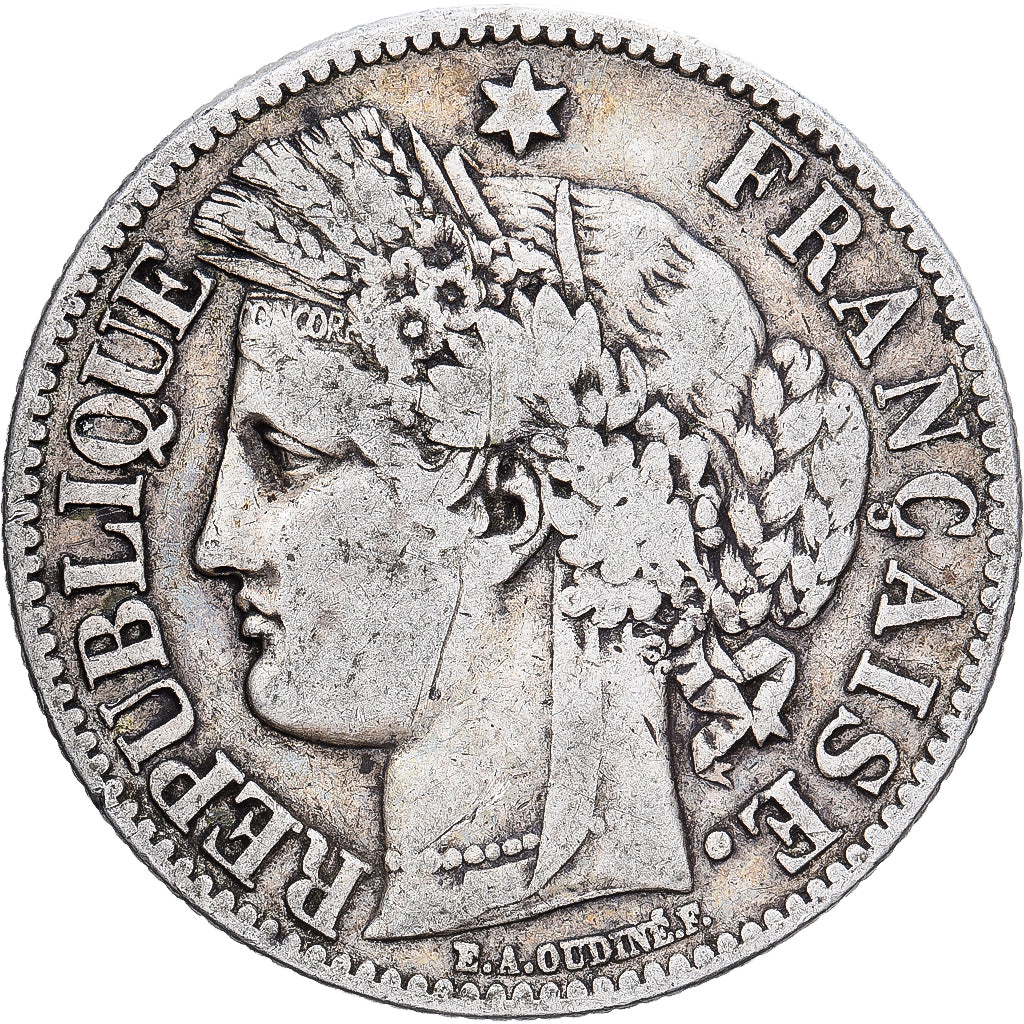 Francja, 2 Francs, Cérès, 1881, Paris, Srebro, EF(40-45), Gadoury:530a