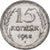 Rusia, Soviet Union, 15 Kopeks, 1925, Plata, MBC, KM:87