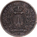 San Marino, 5 Centesimi, 1935, Rome, Brązowy, AU(50-53), KM:12