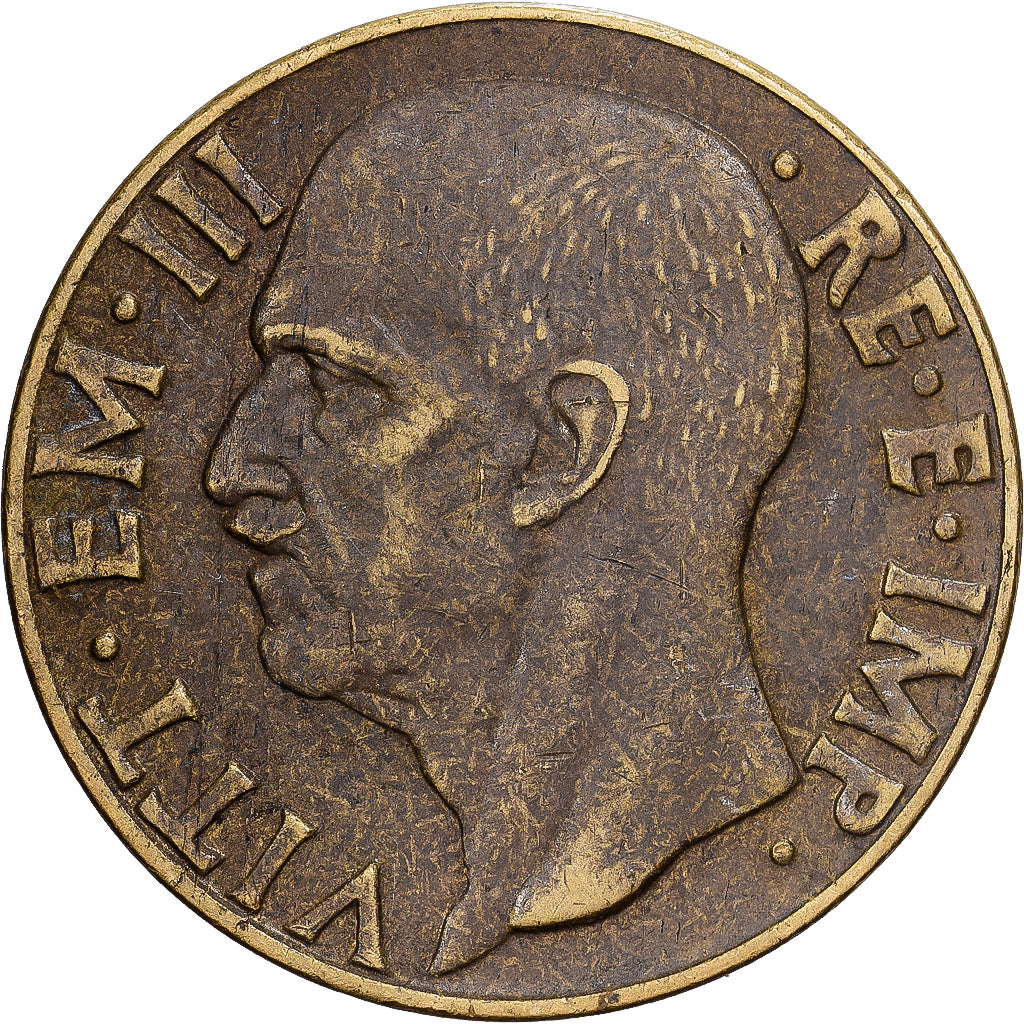 Włochy, Vittorio Emanuele III, 10 Centesimi, 1941, Rome, Aluminium-Brąz