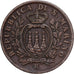 San Marino, 10 Centesimi, 1935, Rome, Bronze, EF(40-45), KM:13