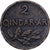 Albania, Zog I, 2 Qindar Ari, 1935, Rome, Bronzo, BB, KM:15