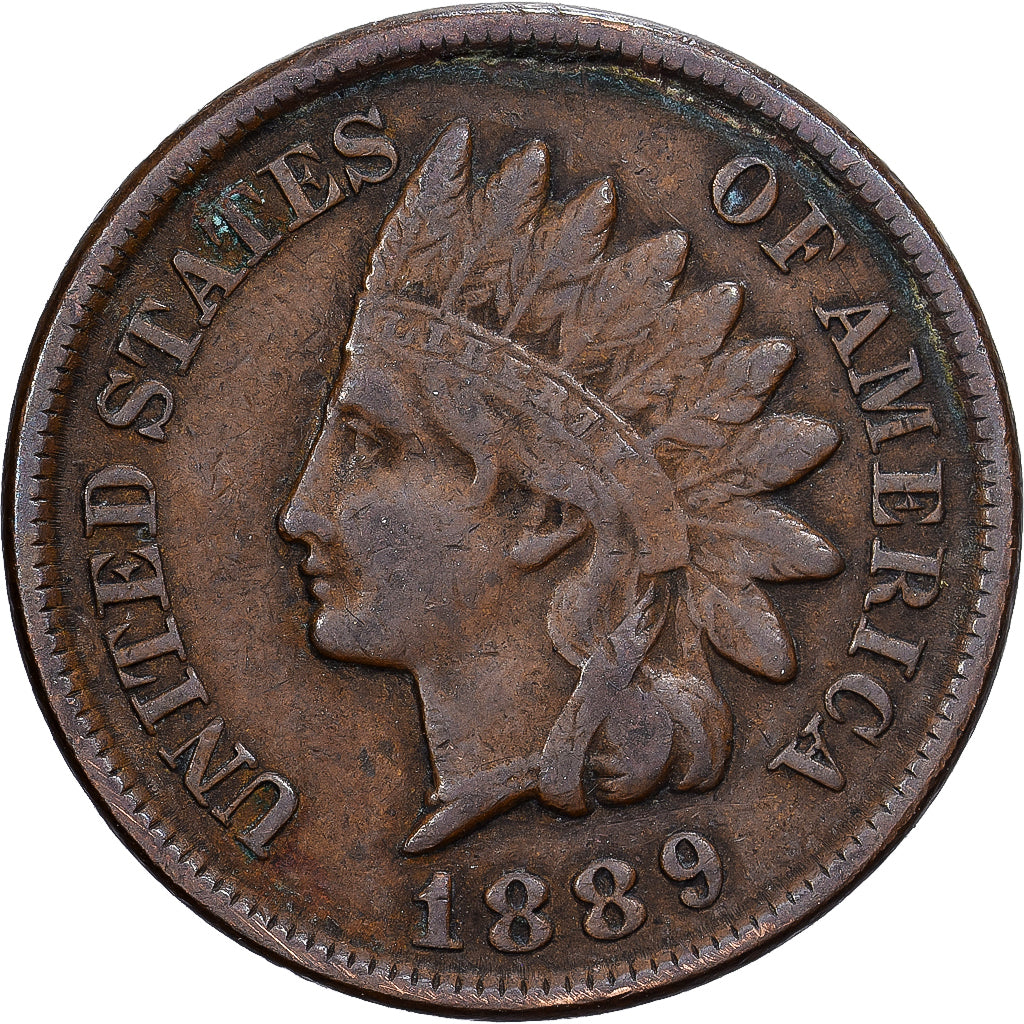 Vereinigte Staaten, Cent, Indian Head Cent, 1889, U.S. Mint, Bronze, SS, KM:90a