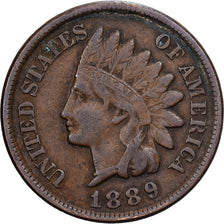 Vereinigte Staaten, Cent, Indian Head Cent, 1889, U.S. Mint, Bronze, SS, KM:90a