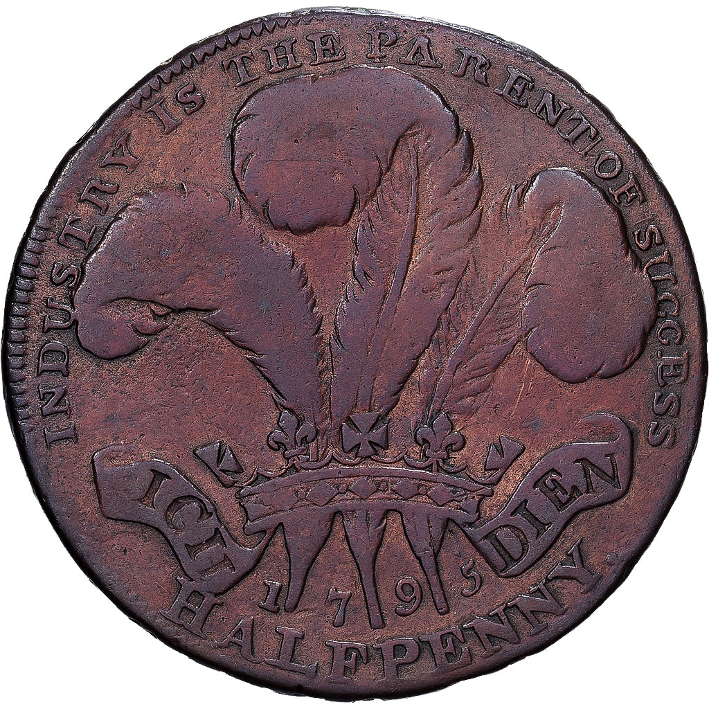 Great Britain, Halfpenny Token, National Series, 1795, Middlesex, Copper
