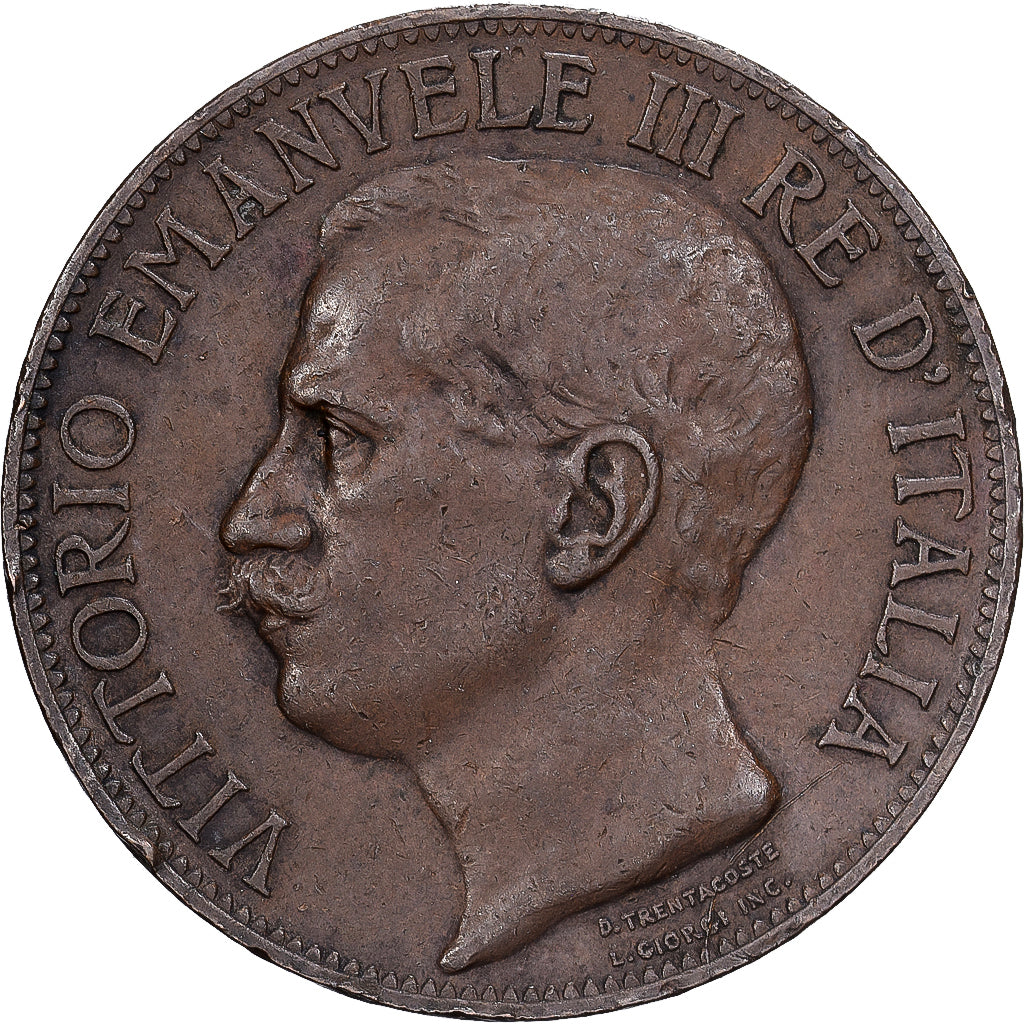 Italy, Vittorio Emanuele III, 10 Centesimi, 1911, Rome, Bronze, EF(40-45), KM:51