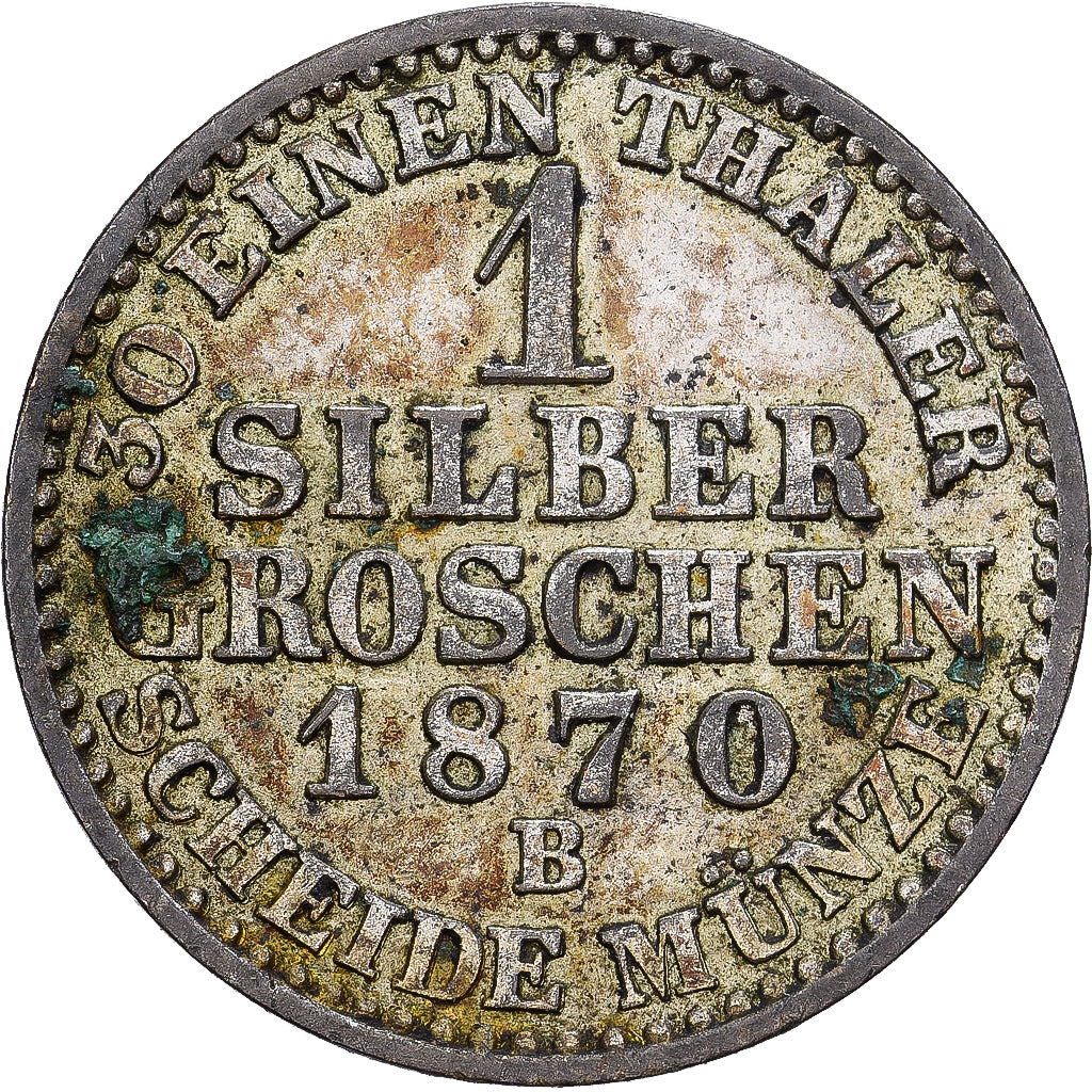 German States, PRUSSIA, Wilhelm I, Groschen, 1870, Hanovre, Silver, VF(20-25)