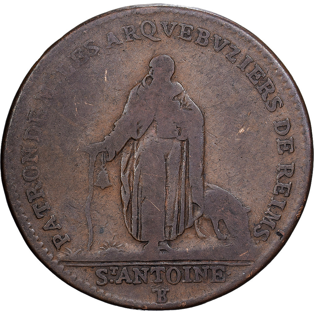 Frankreich, betaalpenning, Arquebusiers de Reims, 1707, Reims, Kupfer, SGE+