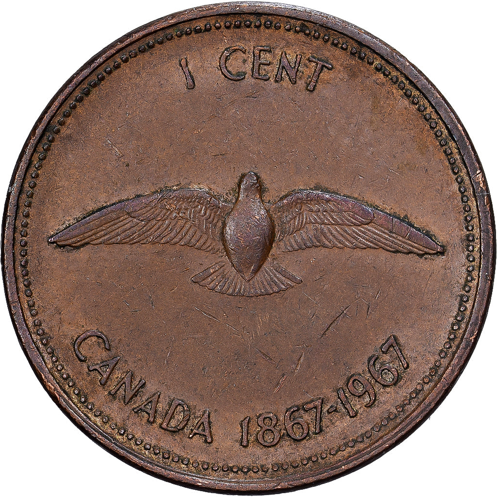 Kanada, Elizabeth II, Cent, 1967, Royal Canadian Mint, Bronze, SS, KM:65