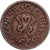 India-Británica, Princely state of Gwalior, Madho Rao, 1/4 Anna, 1896, Cobre