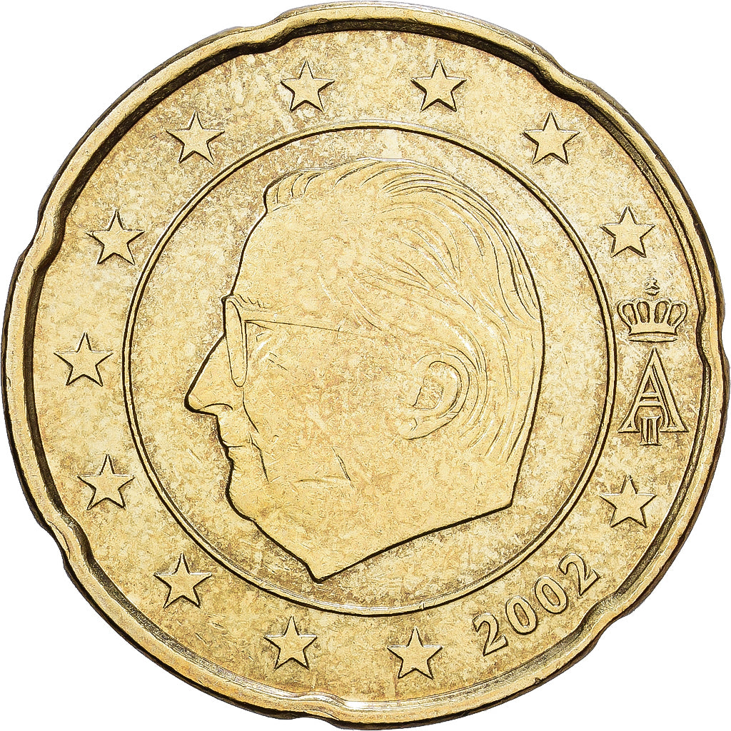 Belgia, 20 Centimes, 2002, Brussels, Nordic gold, EF(40-45), KM:228