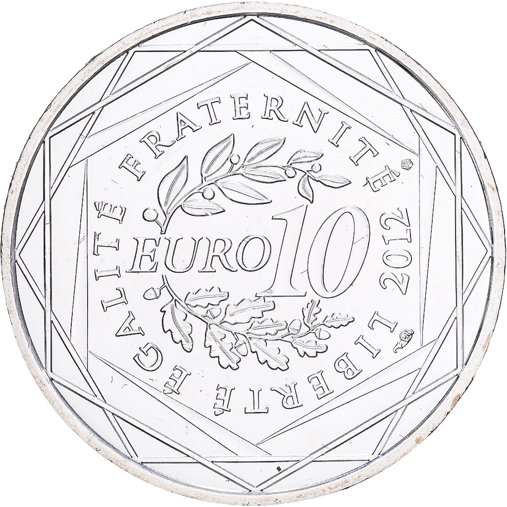 France, 10 Euro, Ile De France, 2012, Silver, MS(63)