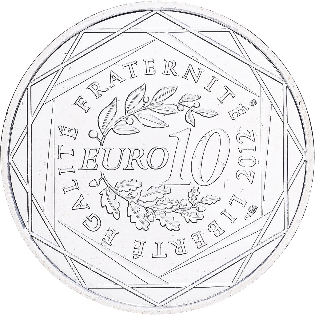 Francia, 10 Euro, 2012, Centre, SC, Plata