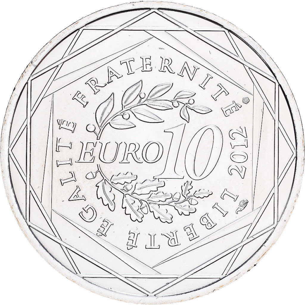 Francia, 10 Euro, Mayotte, 2012, Plata, SC
