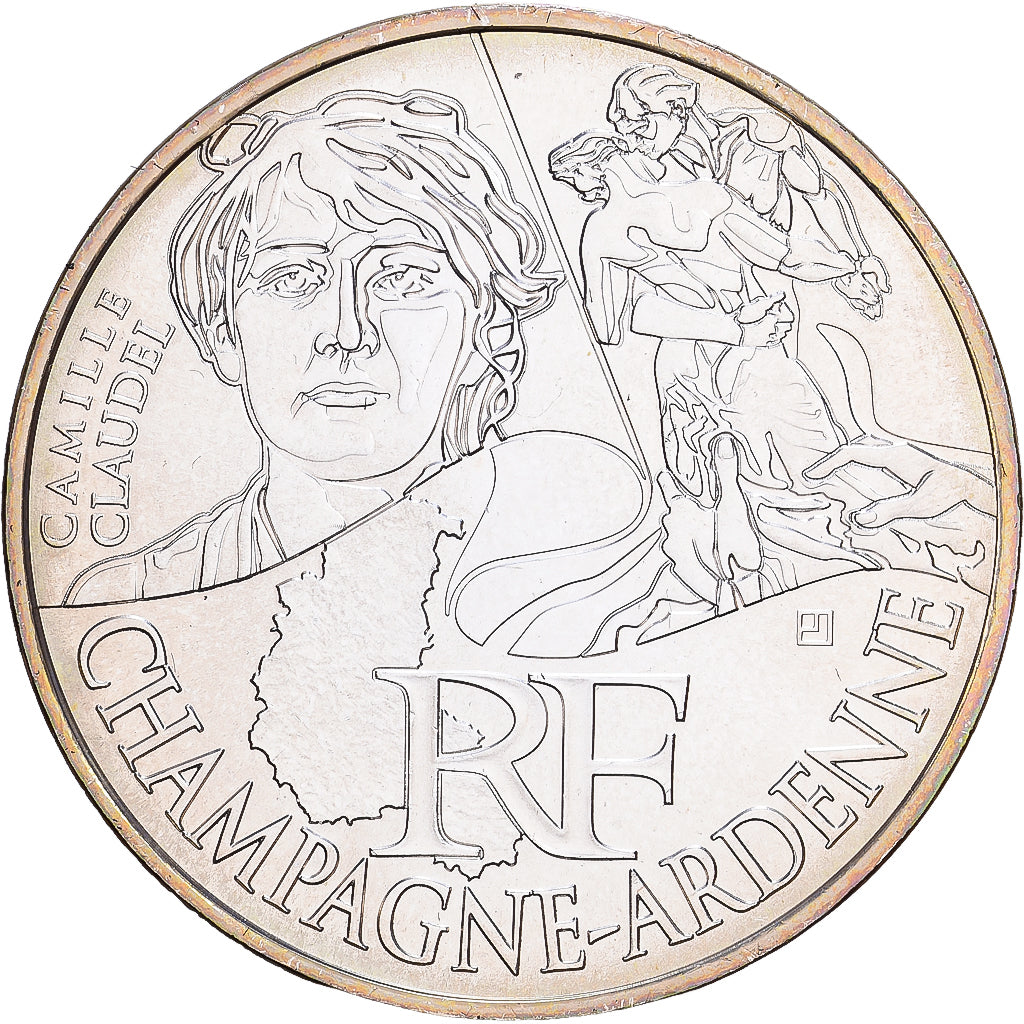 Francia, 10 Euro, Champagne-Ardenne, 2012, Plata, SC