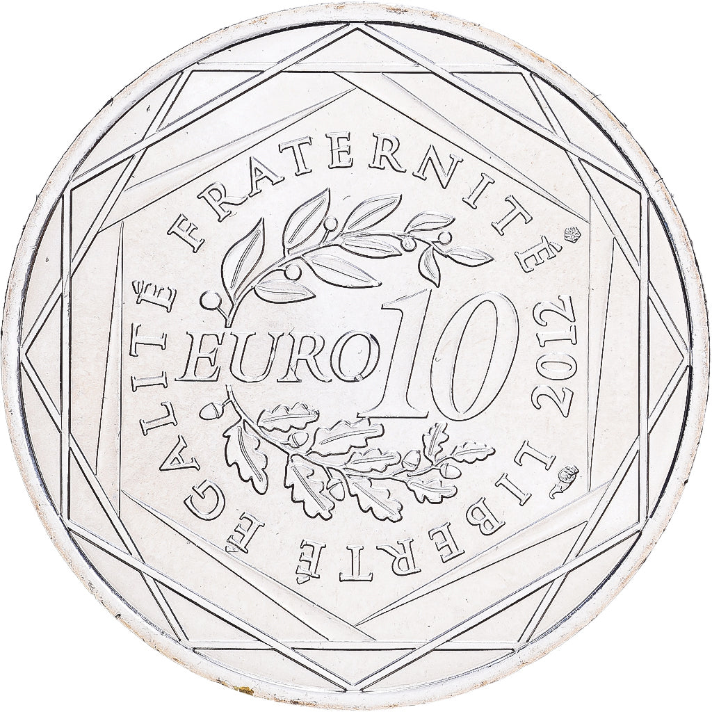 Francia, 10 Euro, Champagne-Ardenne, 2012, Plata, SC