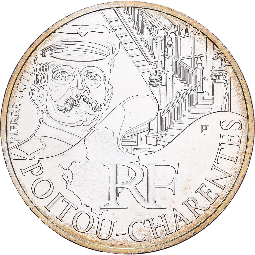 Frankreich, 10 Euro, Poitou-Charente, 2012, Silber, UNZ