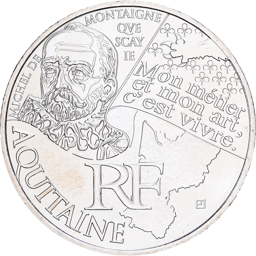 Frankreich, 10 Euro, Aquitaine, 2012, Silber, STGL