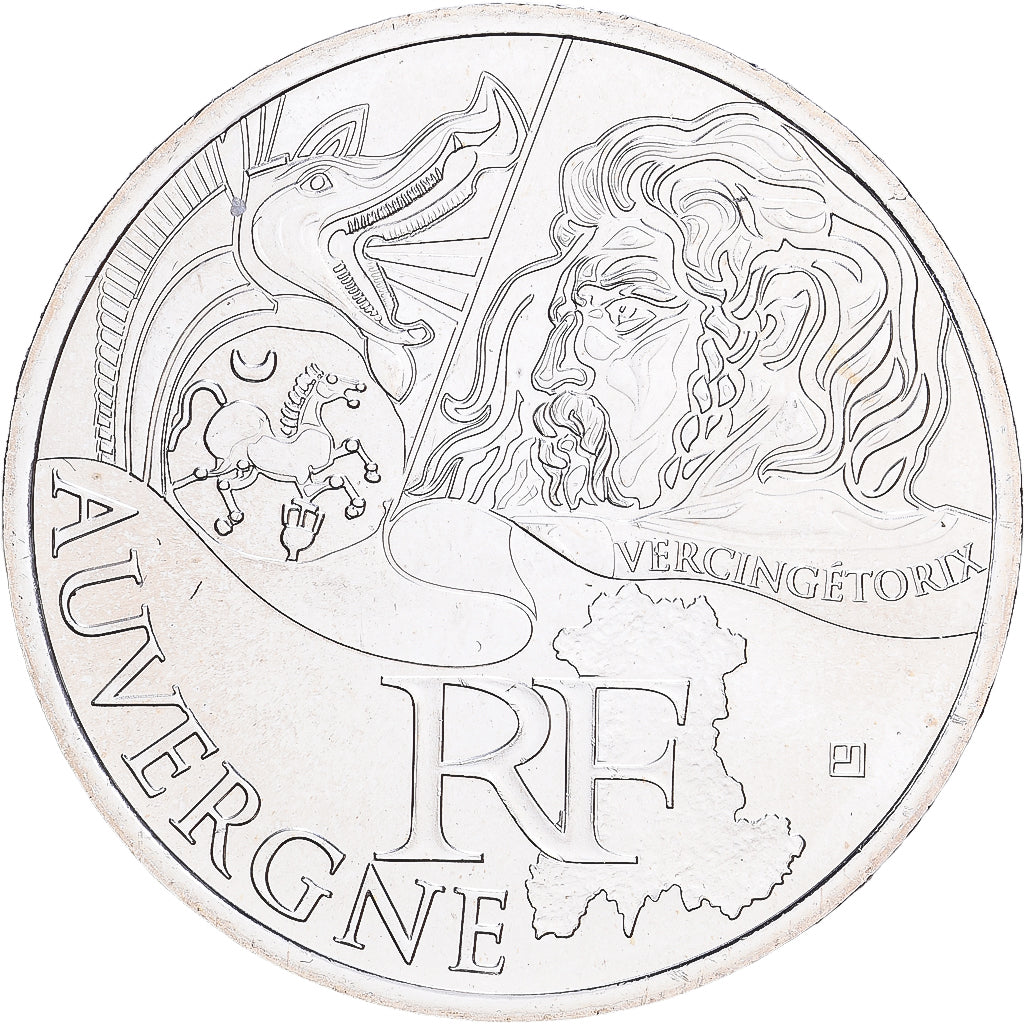 Frankrijk, 10 Euro, Auvergne, 2012, Zilver, UNC-