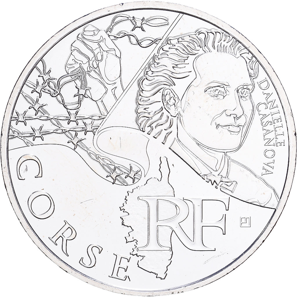 Francia, 10 Euro, Corse, 2012, Plata, SC