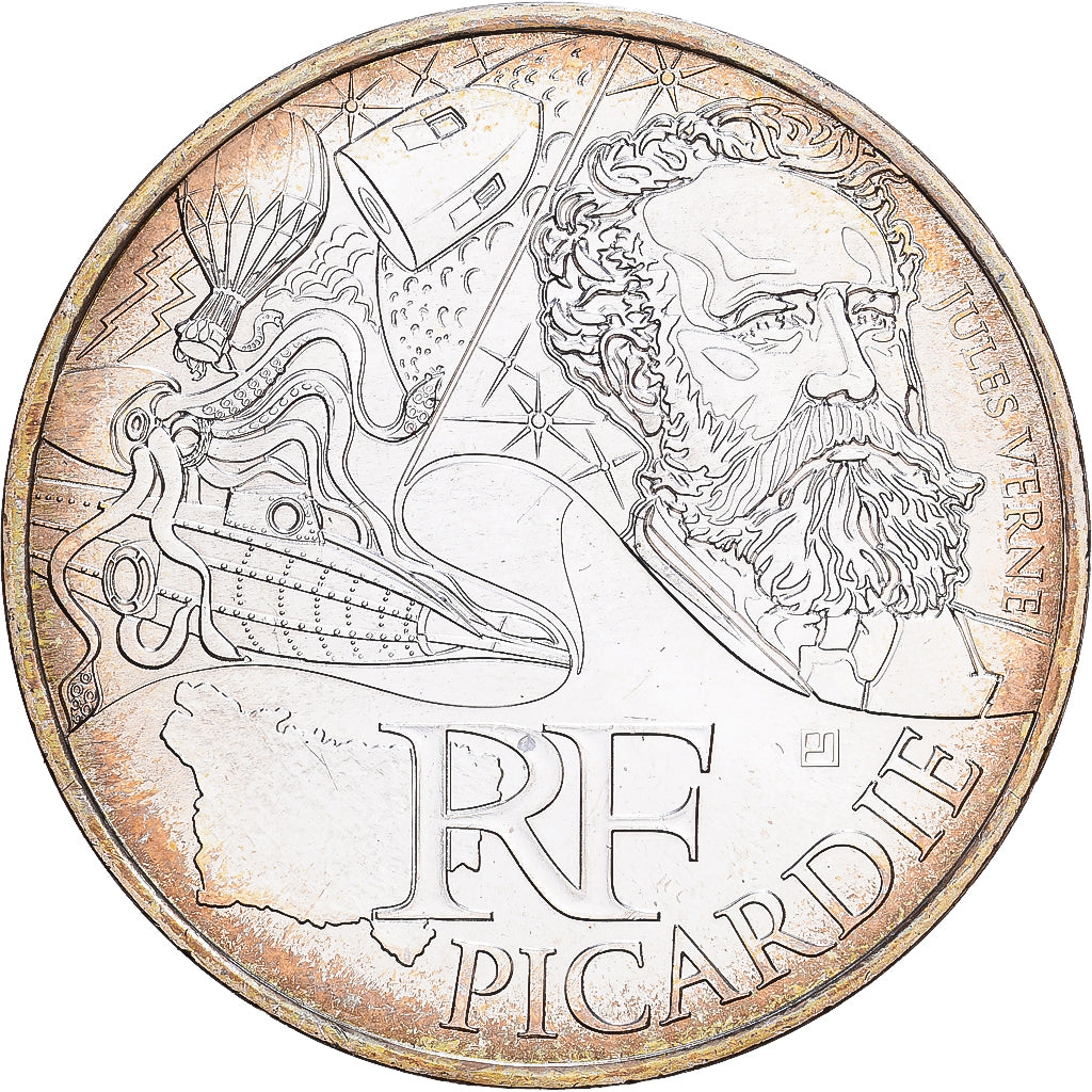 Frankrijk, 10 Euro, Picardie, 2012, Zilver, UNC-, KM:1882