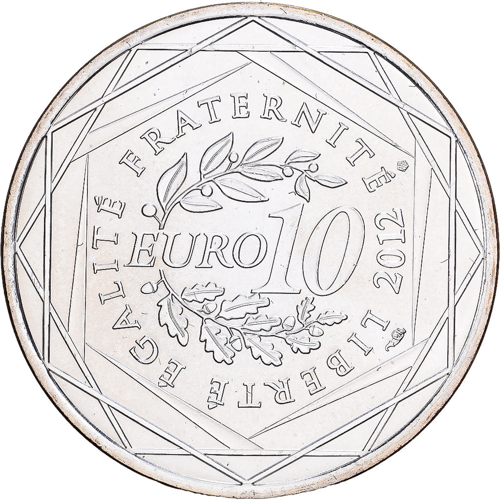 Frankrijk, 10 Euro, Réunion, 2012, Zilver, UNC-, KM:1885