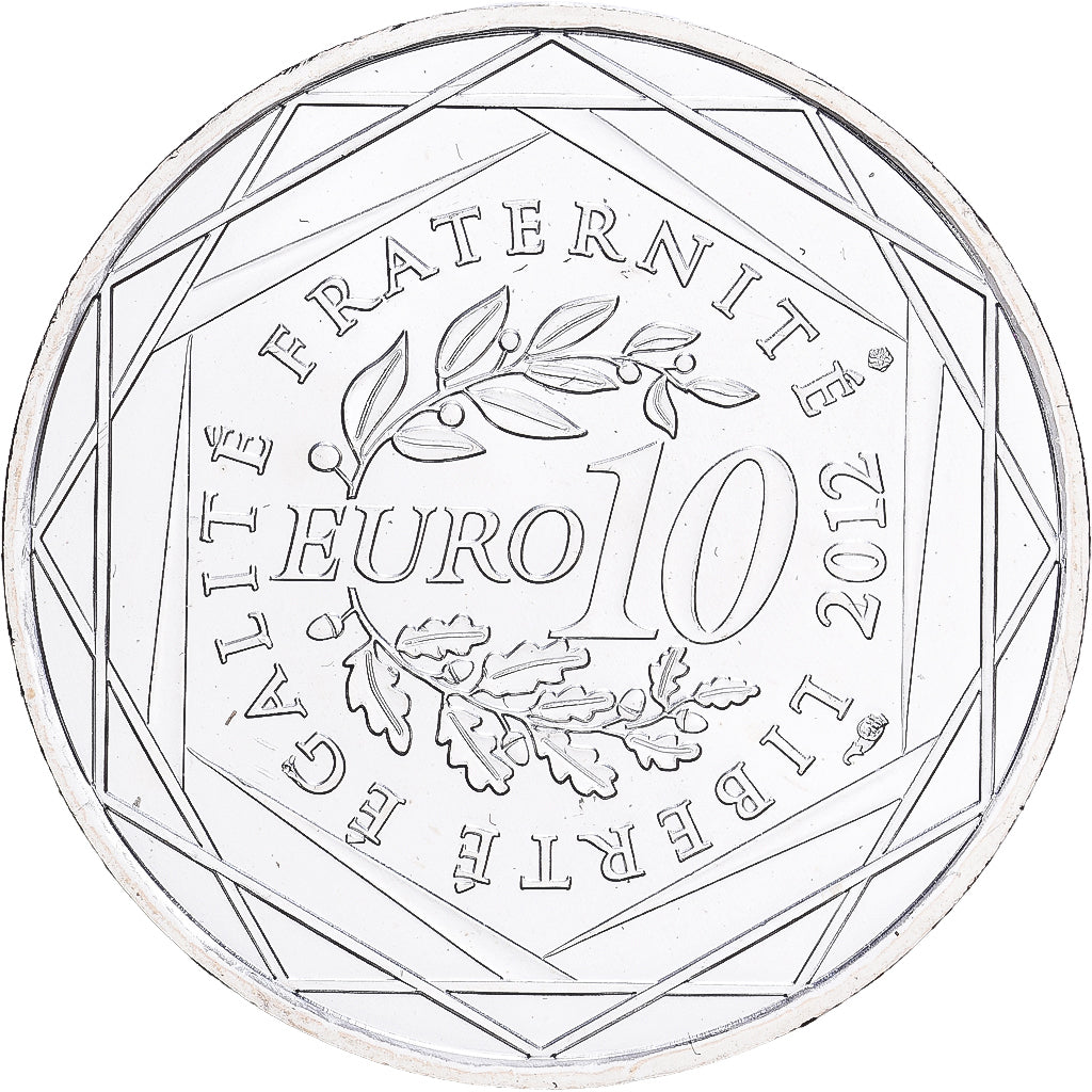 France, 10 Euro, 2012, Paris, Martinique, MS(65-70), Silver, KM:1879