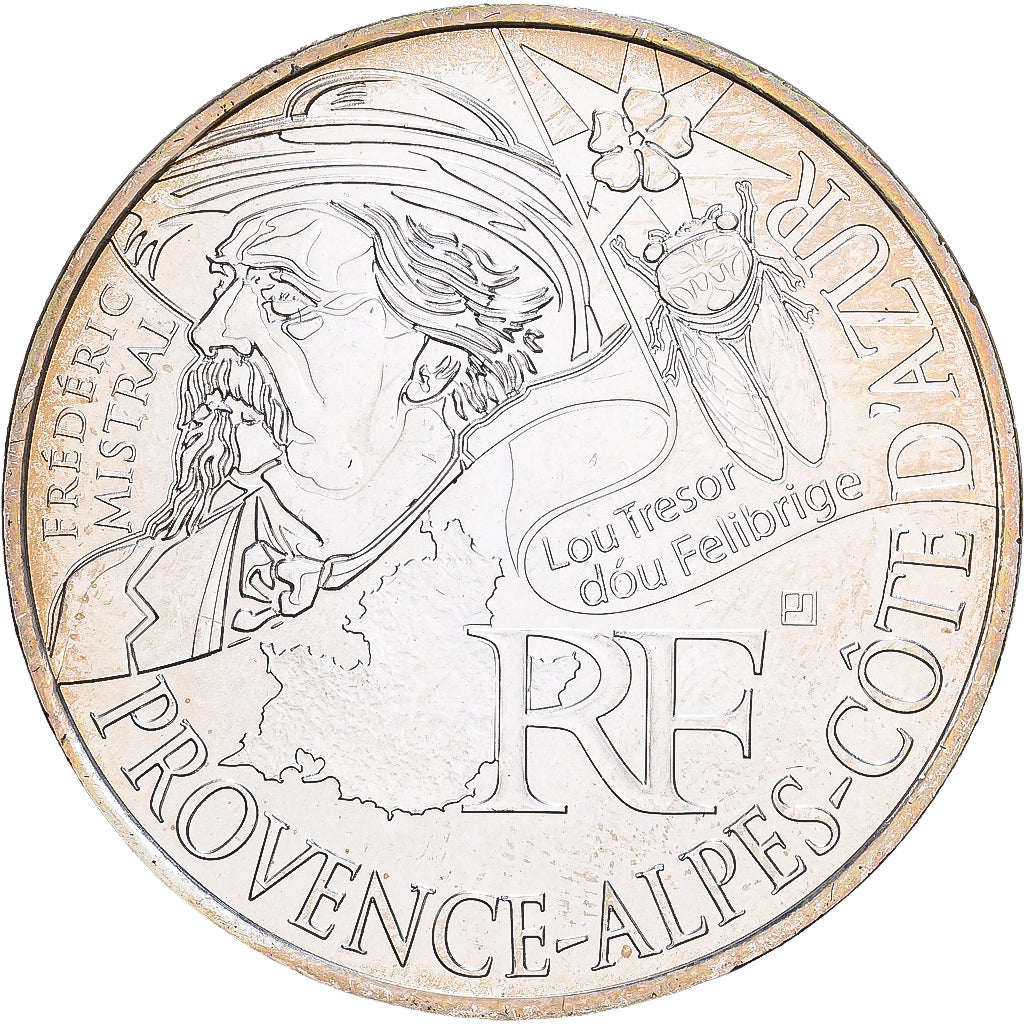 Frankrijk, 10 Euro, Provence-Alpes-Côte-D'Azur, 2012, Paris, Zilver, FDC