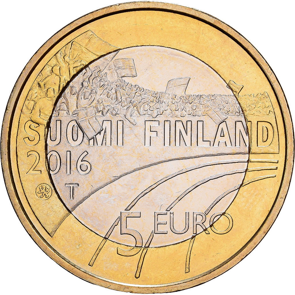 Finnland, 5 Euro, Athletics, 2016, Vantaa, Bi-Metallic, UNZ