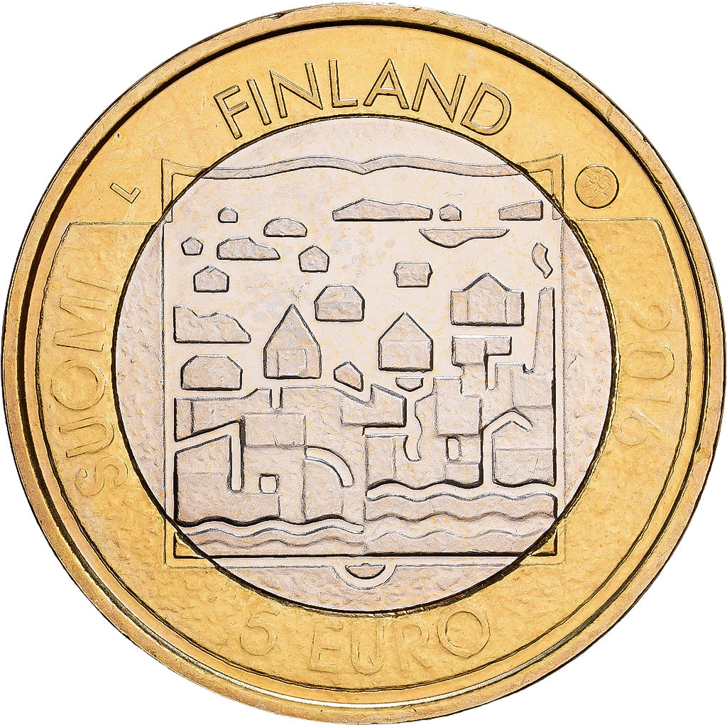 Finlandia, 5 Euro, BU, 2016, Bi-metallico, SPL