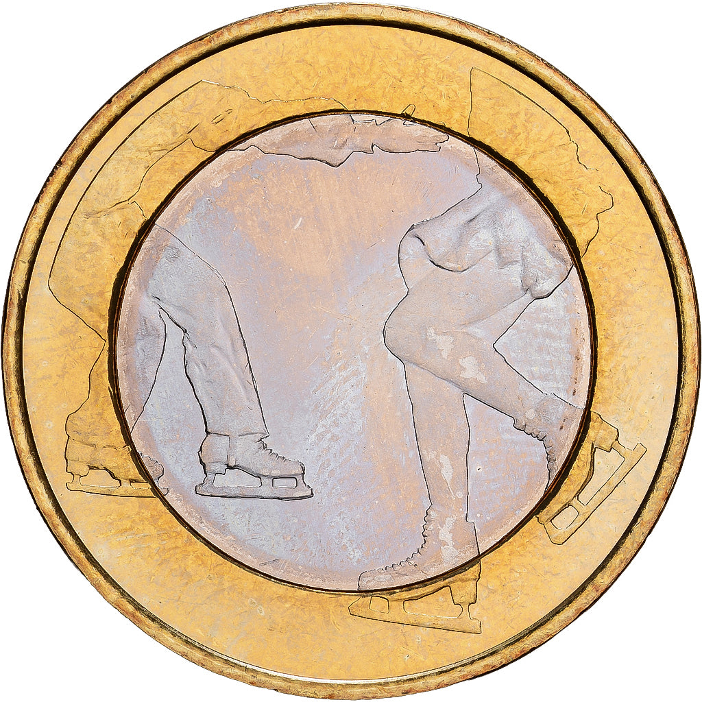 Finlandia, 5 Euro, Figure Skating, 2015, Vantaa, Bimetálico, SC+