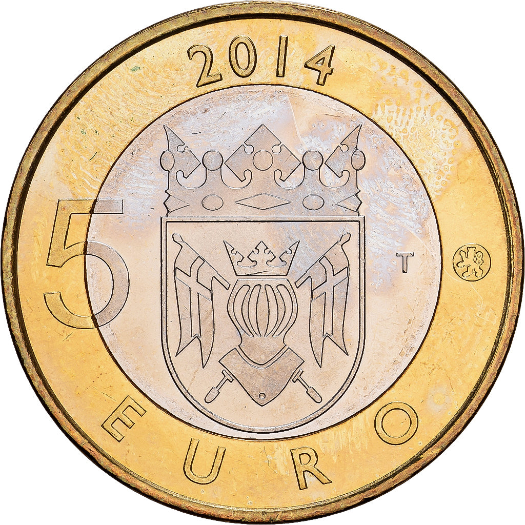 Finlandia, 5 Euro, 2014, Vantaa, Bimetálico, FDC