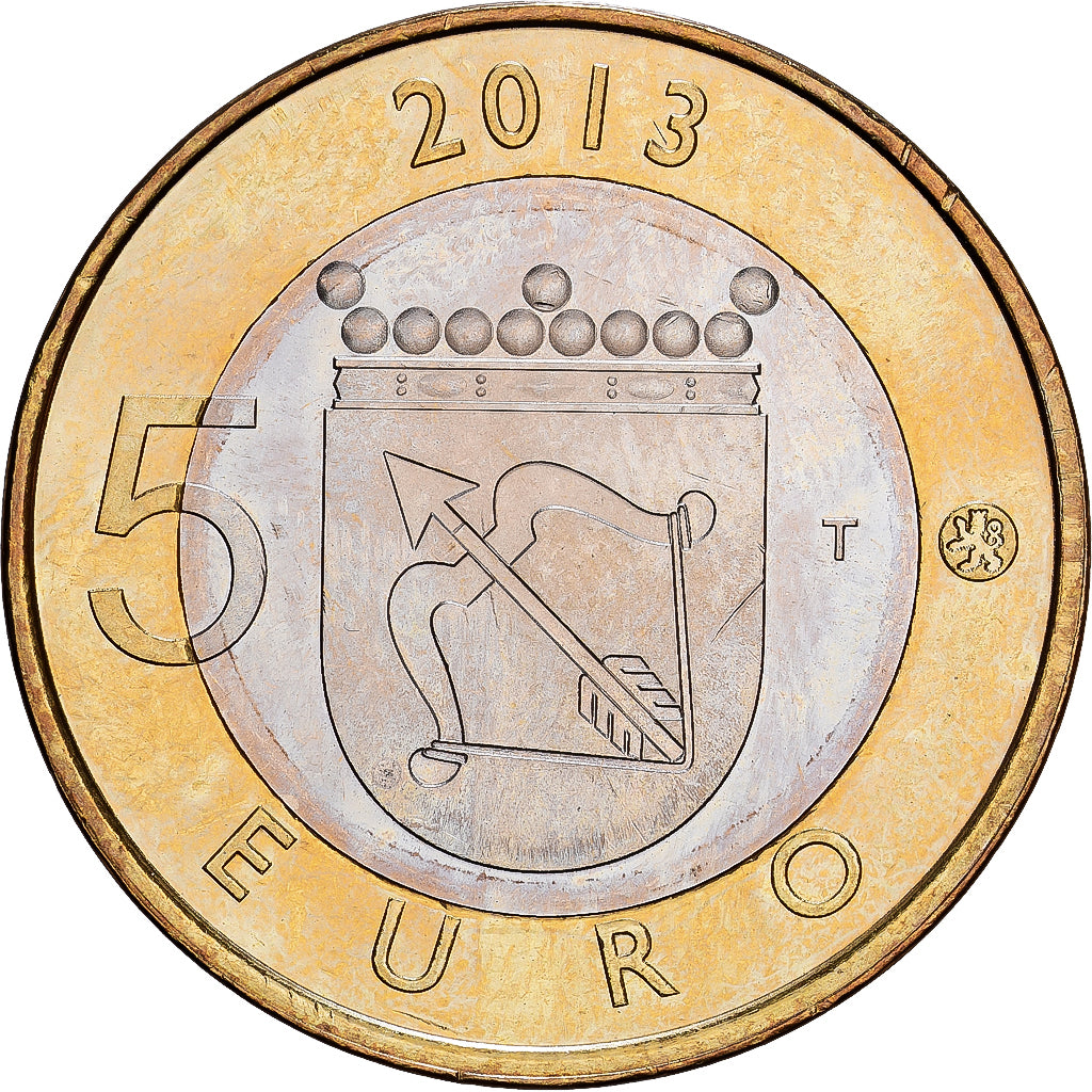 Finland, 5 Euro, St. Olaf Castle, 2013, Vantaa, Bi-Metallic, PR+, KM:199