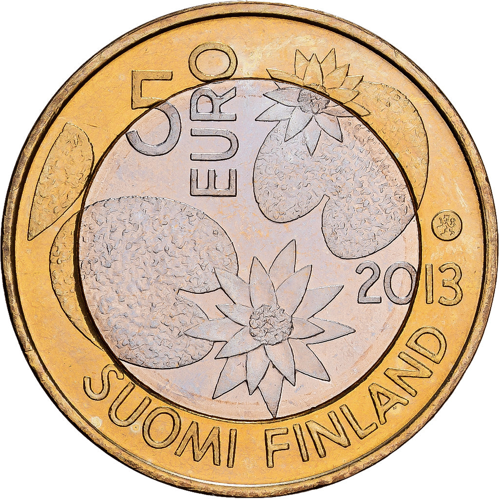 Finlândia, 5 Euro, Summer, 2013, Vantaa, Bimetálico, MS(63)