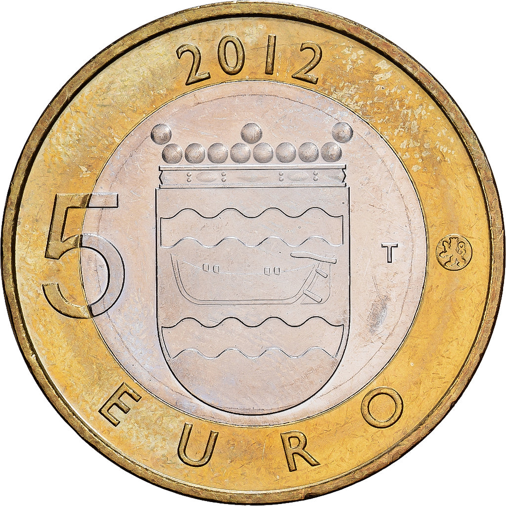Finland, 5 Euro, 2012, Vantaa, MS(60-62), Bi-Metallic, KM:191