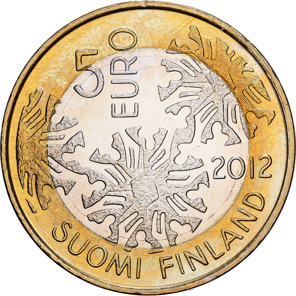 Finlandia, 5 Euro, 2012, Vantaa, Bimetálico, FDC, KM:185