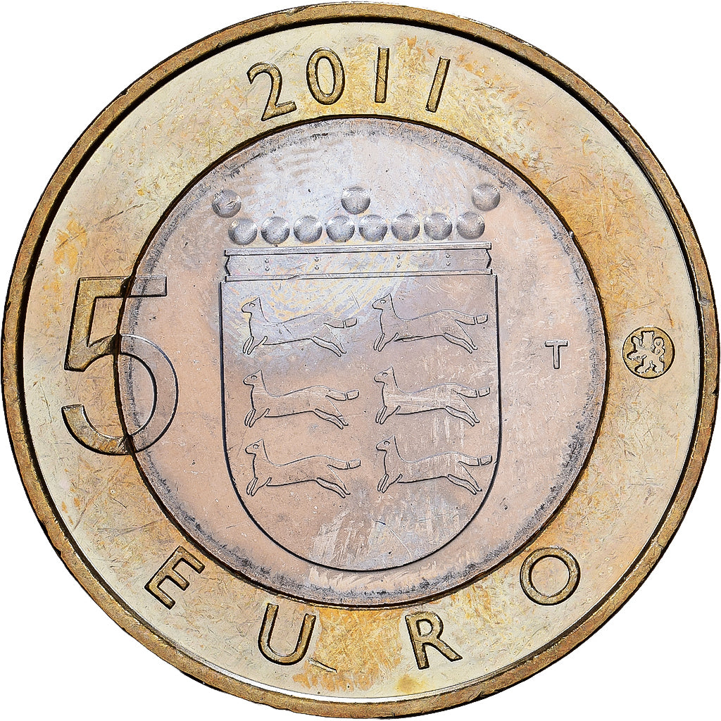 Finnland, 5 Euro, Provinces - Northern Ostrobothnia, 2011, VZ, Bi-Metallic