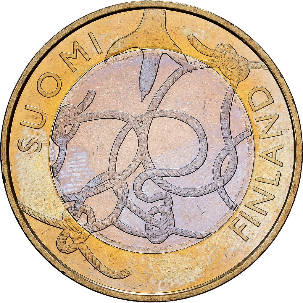 Finlandia, 5 Euro, 2011, Vantaa, MS(63), Bimetaliczny, KM:161
