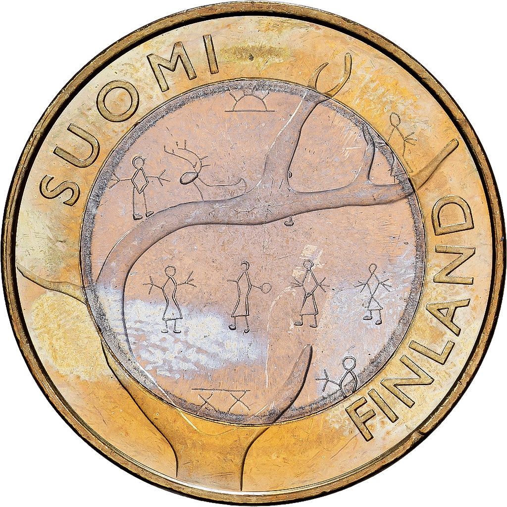 Finlandia, 5 Euro, Province de Laponie, 2011, SPL, Bi-metallico, KM:170