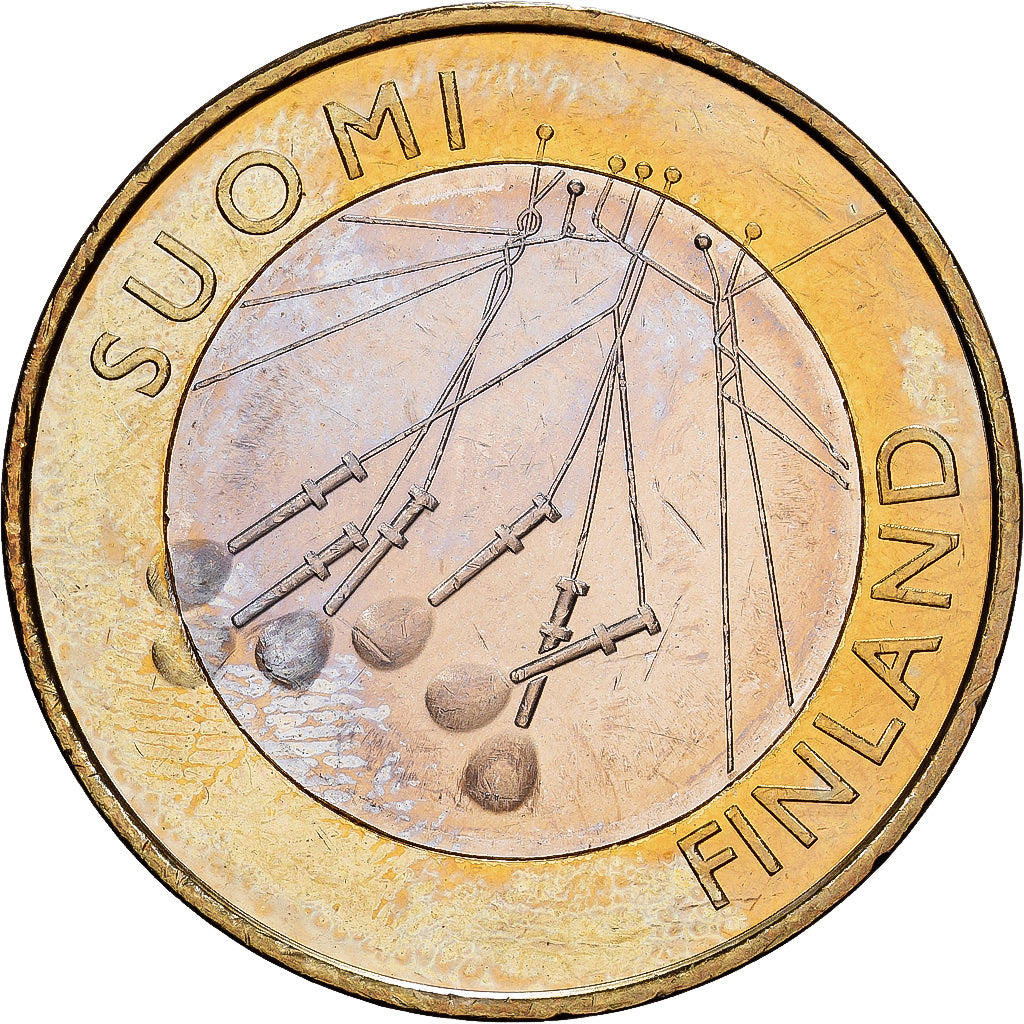 Finlândia, 5 Euro, 2010, Vantaa, MS(60-62), Bimetálico, KM:156