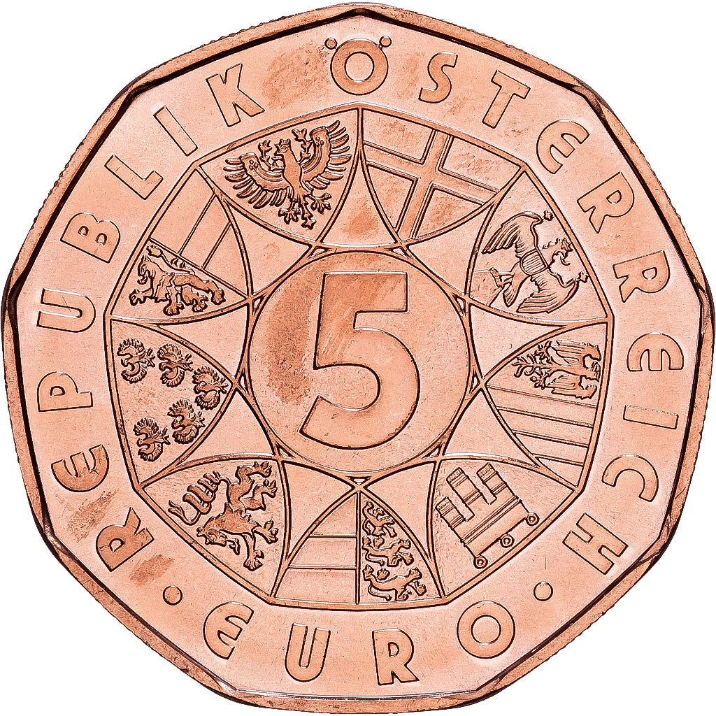 Austria, 5 Euro, 2015, Vienna, Cobre, FDC