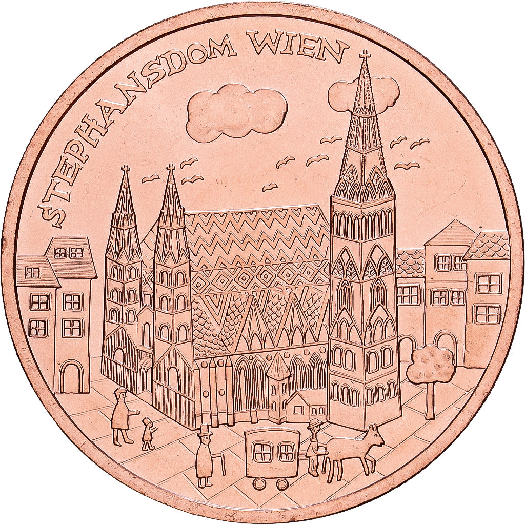 Austria, 10 Euro, Stephansdom Wien, 2015, Vienna, Copper, MS(65-70)