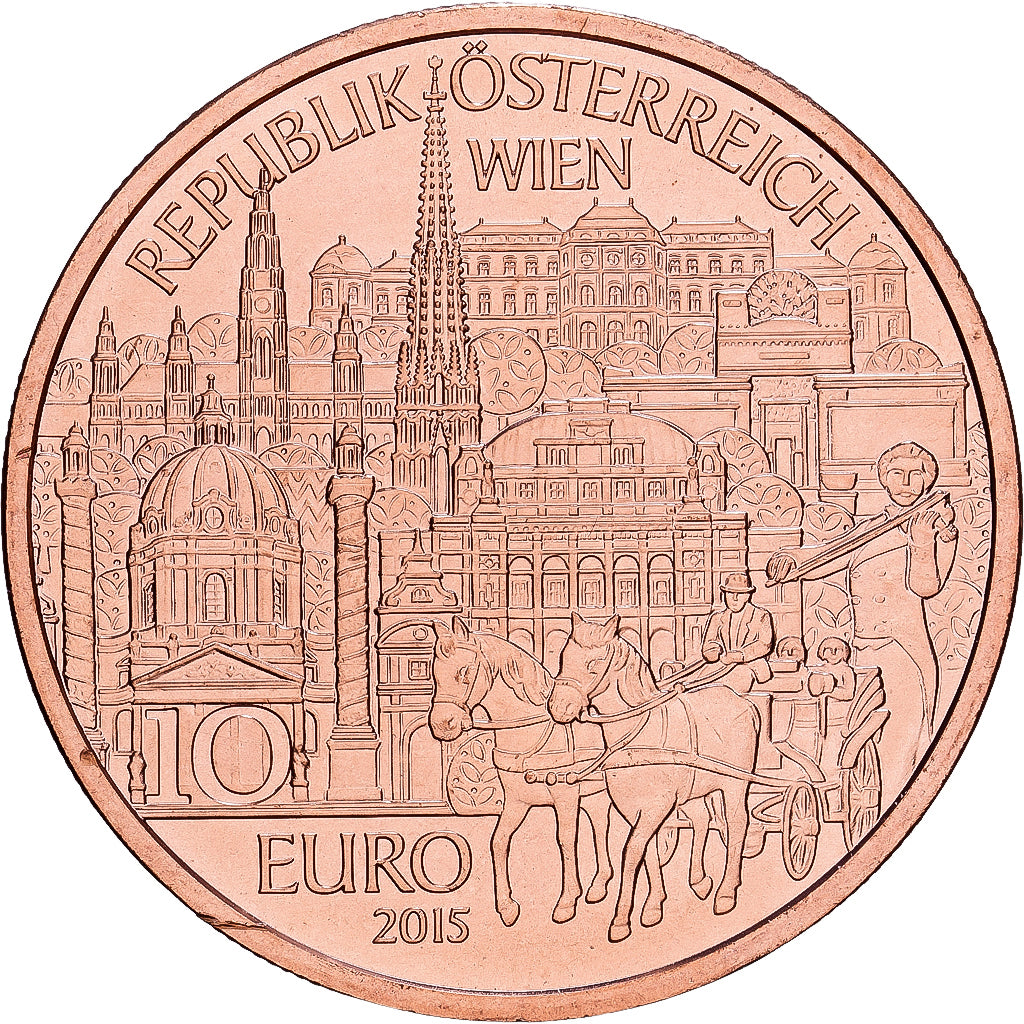 Austria, 10 Euro, Stephansdom Wien, 2015, Vienna, Copper, MS(65-70)