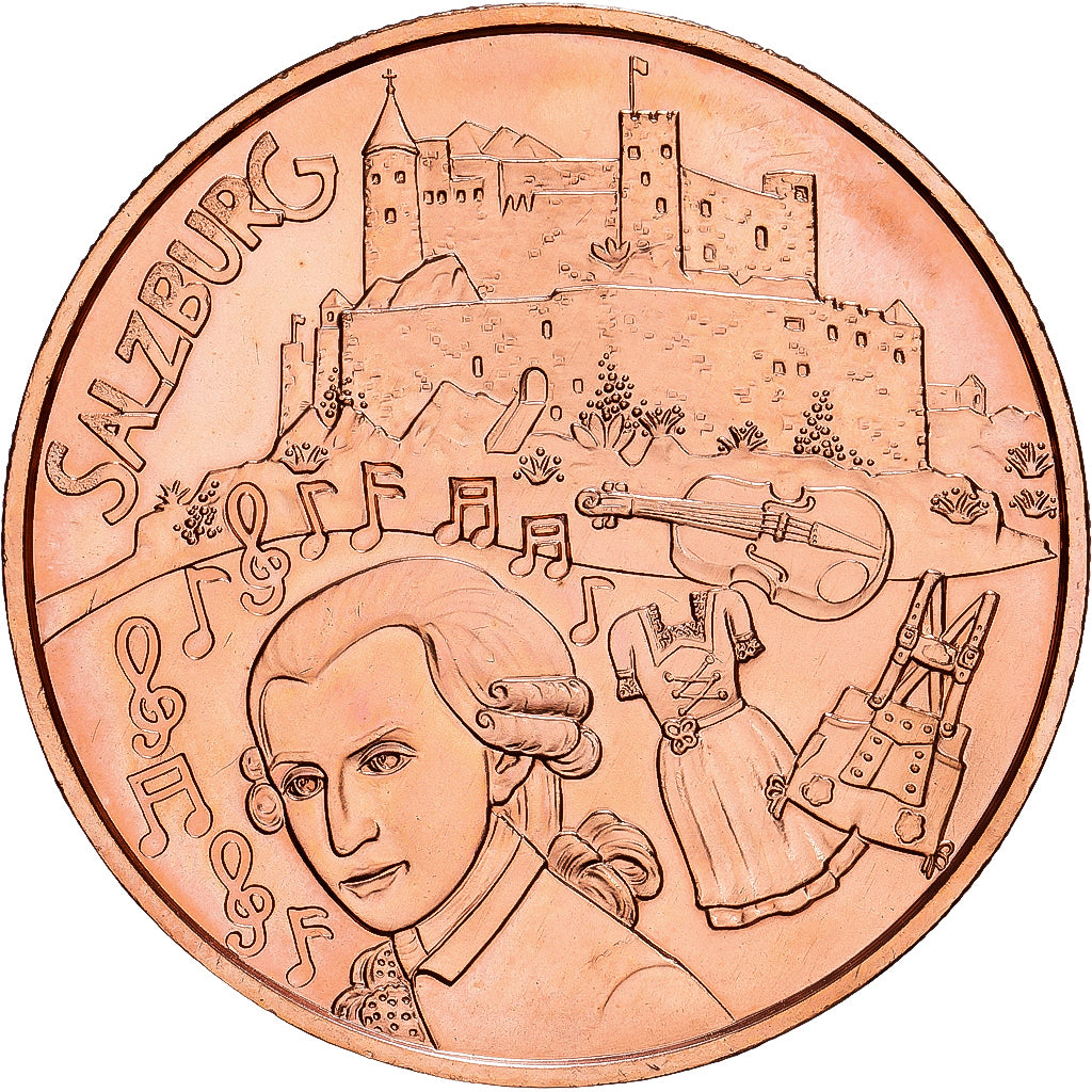 Austria, 10 Euro, Salzburg, 2014, Vienna, Cobre, FDC