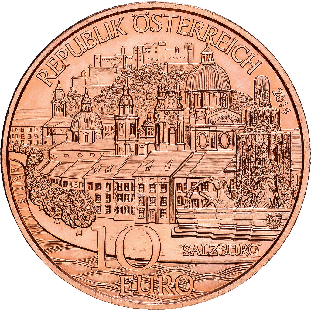Austria, 10 Euro, Salzburg, 2014, Vienna, Cobre, FDC
