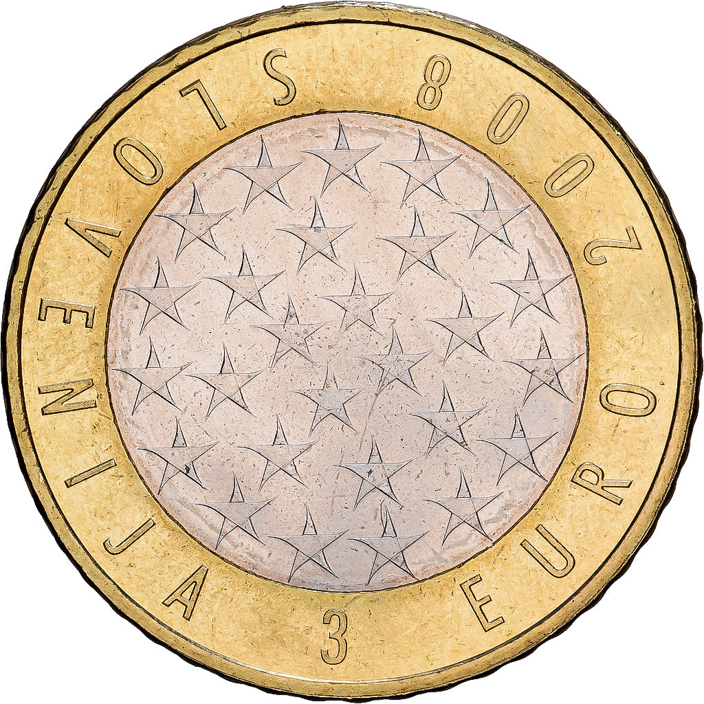 Slovénie, 3 Euro, 2008, Vantaa, Bimétallique, FDC, KM:81