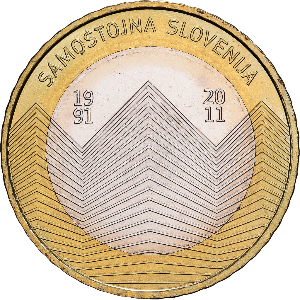 Slovenia, 3 Euro, 2011, Vantaa, Bi-Metallic, MS(65-70), KM:101