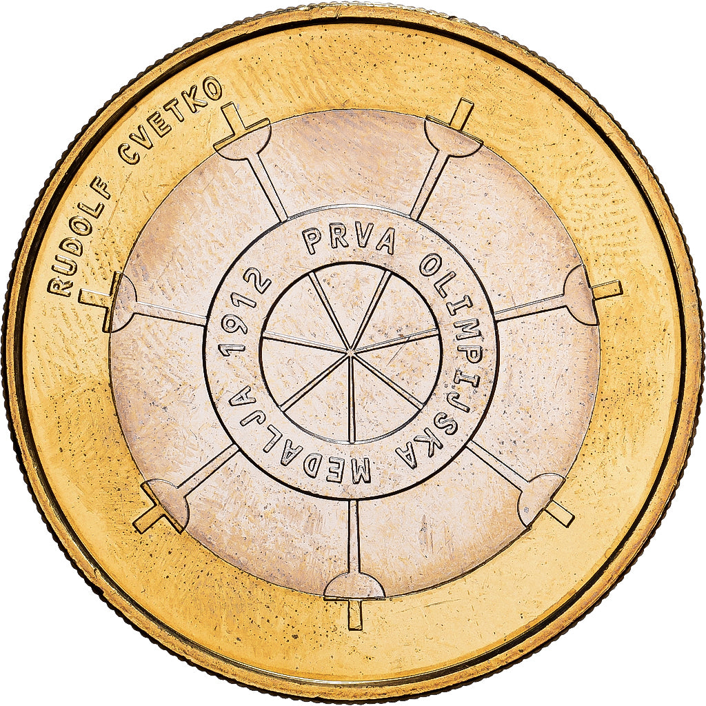 Slovenia, 3 Euro, 2012, Première médaille d'or olympique, MS(60-62)